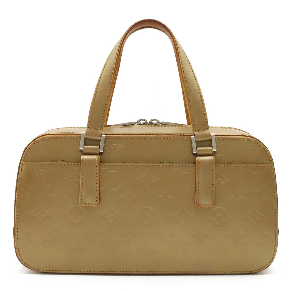 Louis Vuitton Monogram Matte Shelton Handbag Boston Bag Ambre Beige